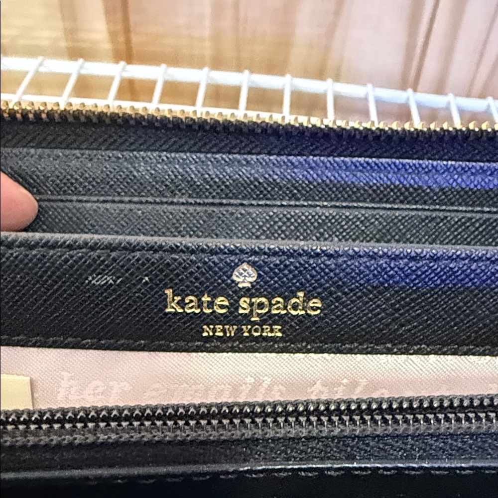 Kate Spade Black Wallet with Floral Design - Picture 7 of 8